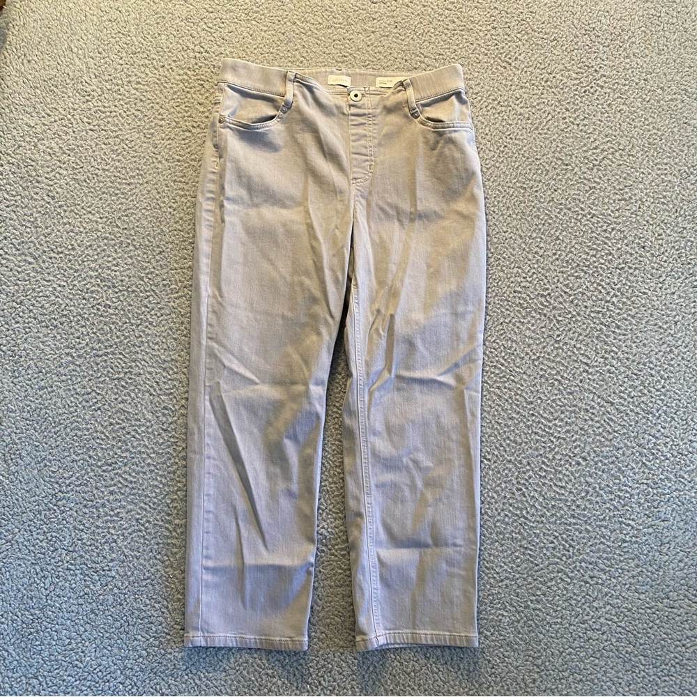 J.Jill High-Rise Cropped Denim Jeans Tan/Light Khaki Women’s Size 8R